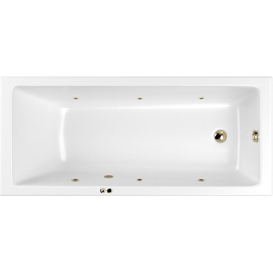 Ванна гидромассажная Whitecross Wave SOFT 0101.180080.100.SOFT.BR 180x80 (белый глянцевый, бронза), каркас, слив-перелив