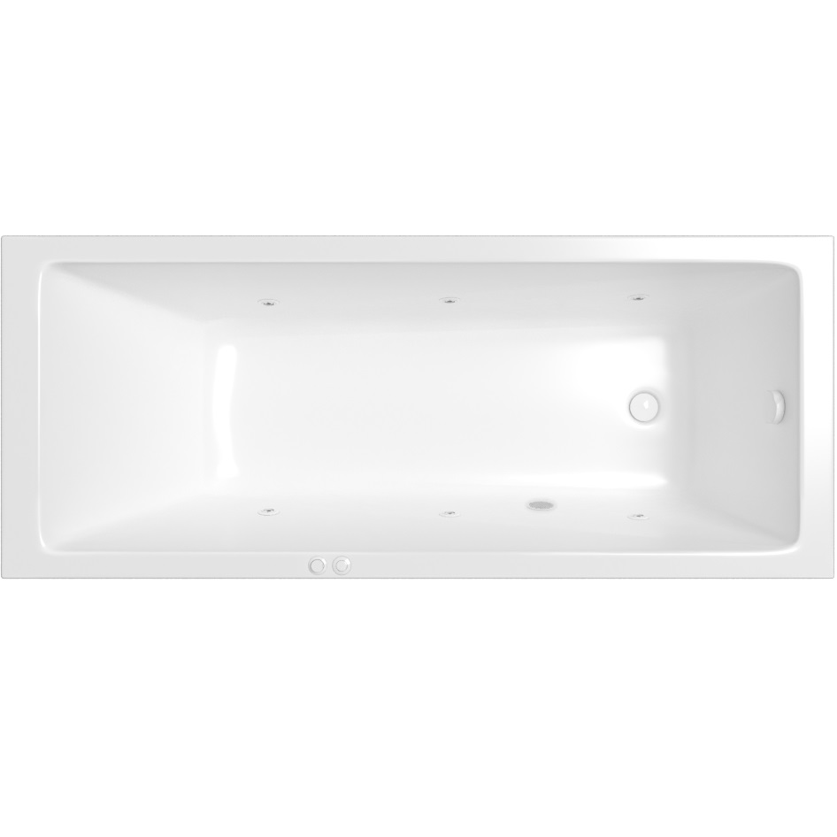 Ванна гидромассажная Whitecross Wave Slim SOFT 0111.180080.100.SOFT.WH 180x80 (белый глянцевый), каркас, слив-перелив