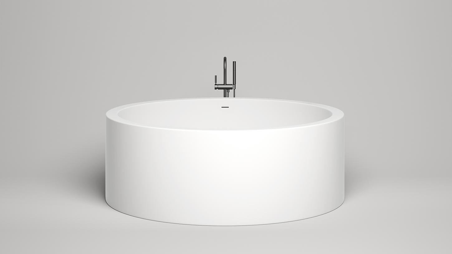 Ванна отдельностоящая Salini S-Sense Isola 101111GF  200x200x71 (покраска RAL полностью, глянцевый), донный клапан, сифон, слив-перелив