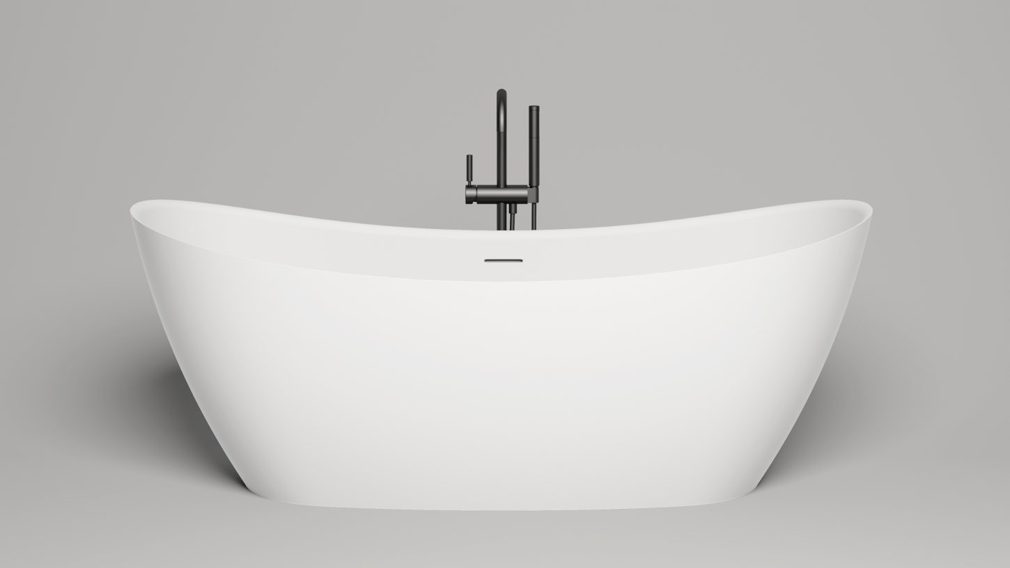 Ванна отдельностоящая Salini S-Sense Noemi 101811G 185х81х71.5 (белый глянцевый), донный клапан, накладка, сифон, слив-перелив