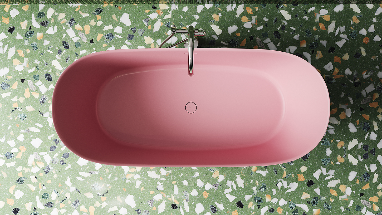 Ванна отдельностоящая Salini S-Sense Noemi 101811GF 185х81х71.5 (покраска полностью, глянцевый), донный клапан, накладка, сифон, слив-перелив