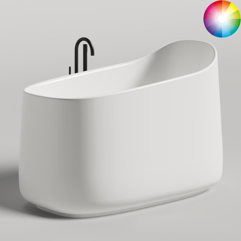 Ванна отдельностоящая Salini S-Sense Oriente Ofuro 1043101GF 140х80х96 (покраска полностью, глянцевый), донный клапан, накладка, сифон, слив-перелив