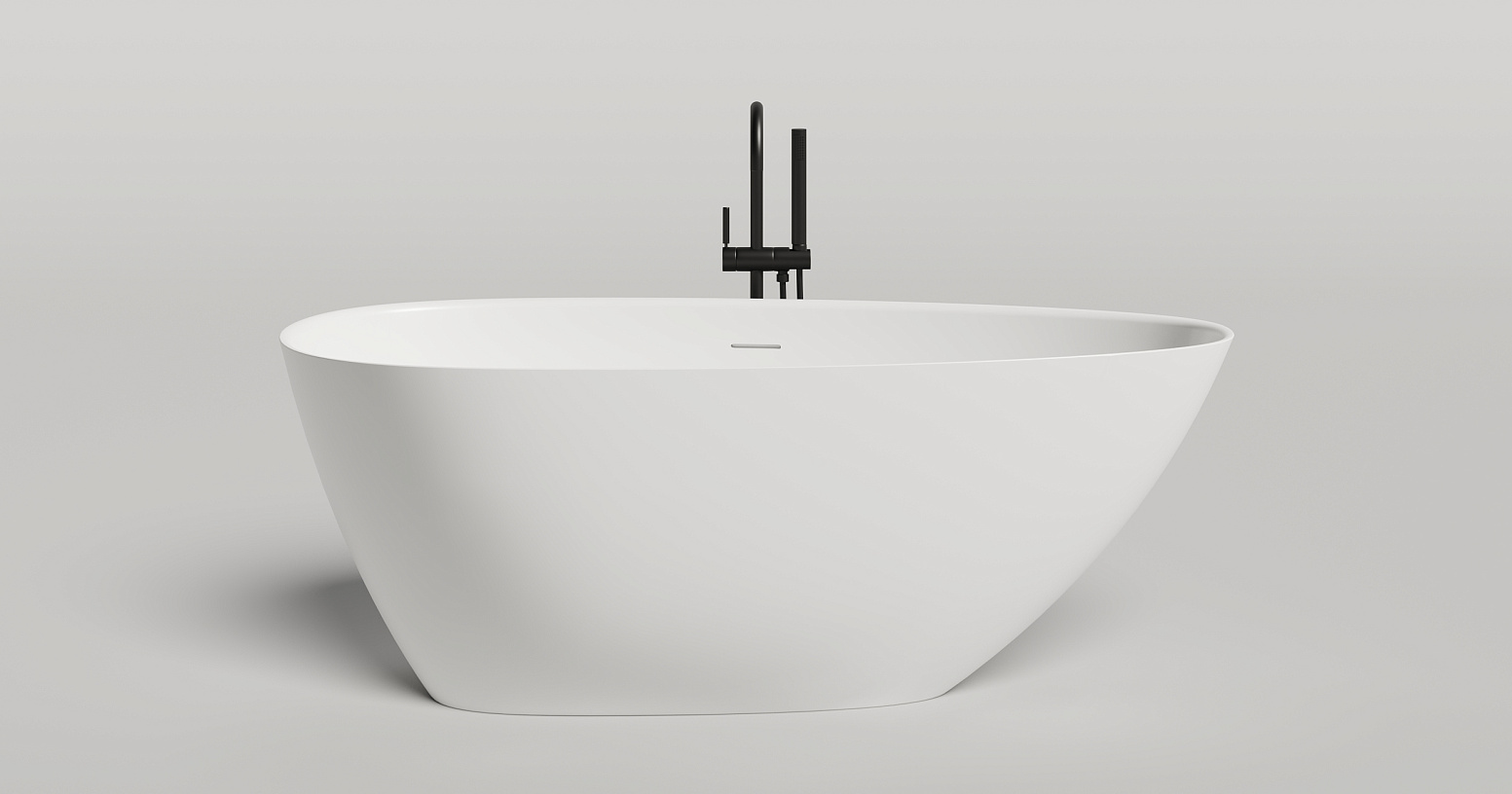 Ванна отдельностоящая Salini S-Sense Paola 1015103GF 160x80x60 (покраска RAL полностью, глянцевый), донный клапан, сифон, слив-перелив