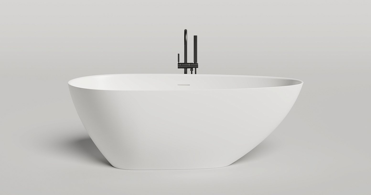 Ванна отдельностоящая Salini S-Stone Paola 1015204MF 172x82.5x60 (покраска RAL полностью, матовый), донный клапан, сифон, слив-перелив