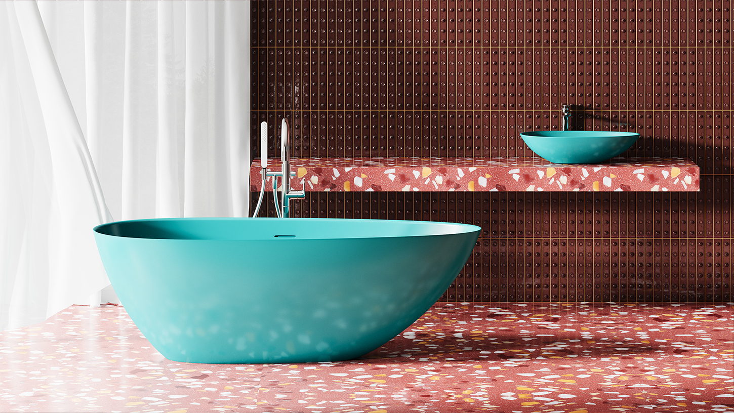 Ванна отдельностоящая Salini S-Stone Paola In 101611SMF 160x77x54 (покраска RAL полностью, матовый), донный клапан, сифон, слив-перелив