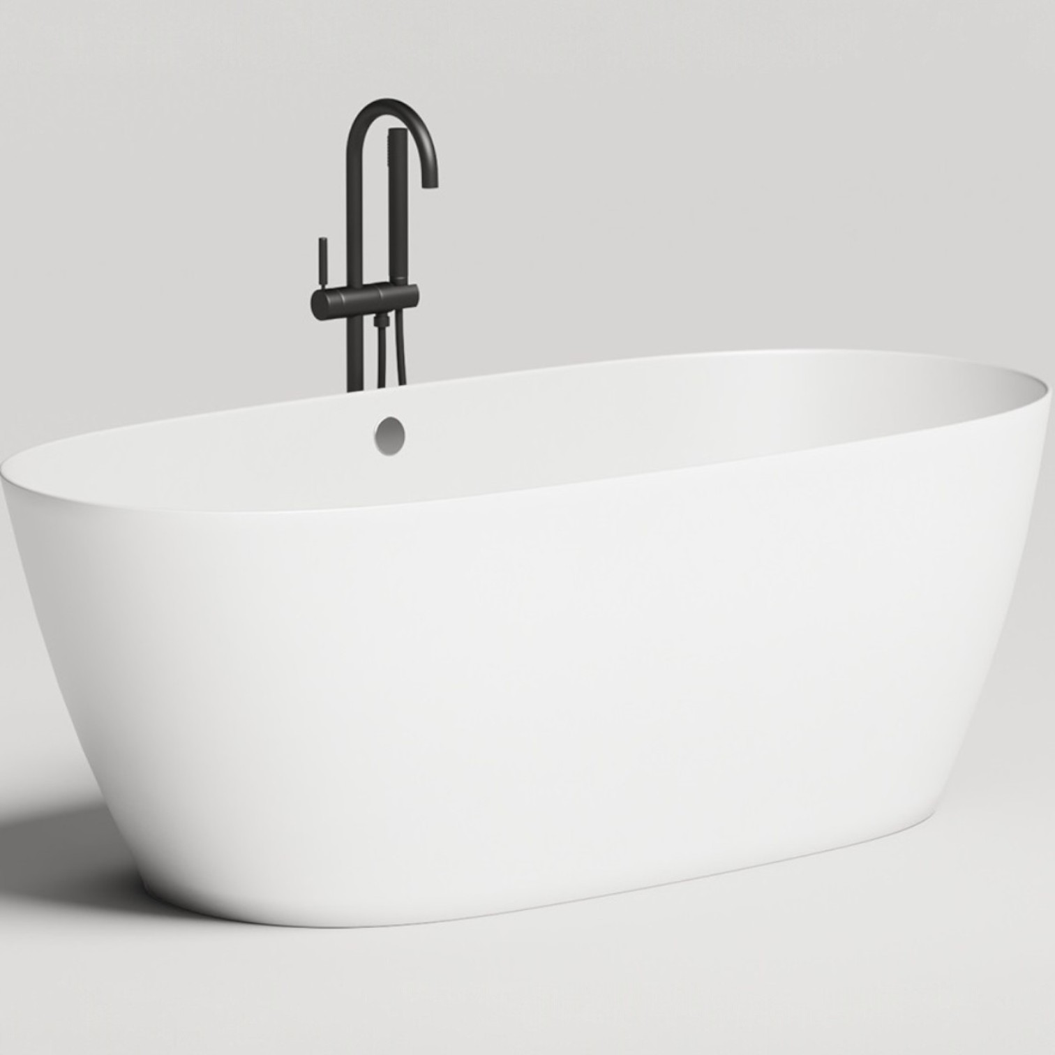 Ванна отдельностоящая Salini Sofia Light S-Sense 103711G 164.5x75.5x58 (белый глянцевый), донный клапан, сифон