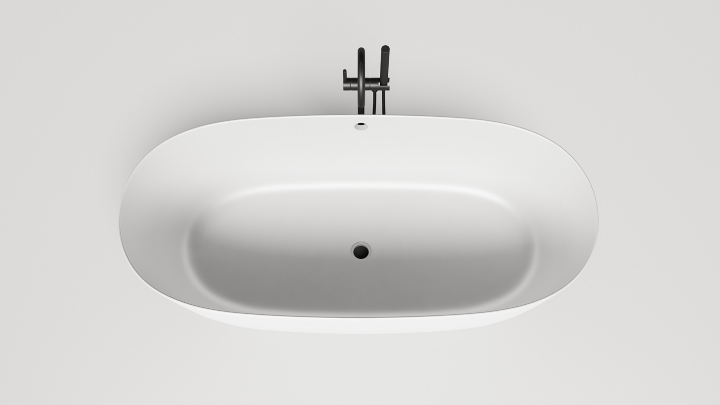 Ванна отдельностоящая Salini Sofia Light S-Sense 103711GF 164.5x75.5x58 (покраска RAL полностью, глянцевый), донный клапан, сифон