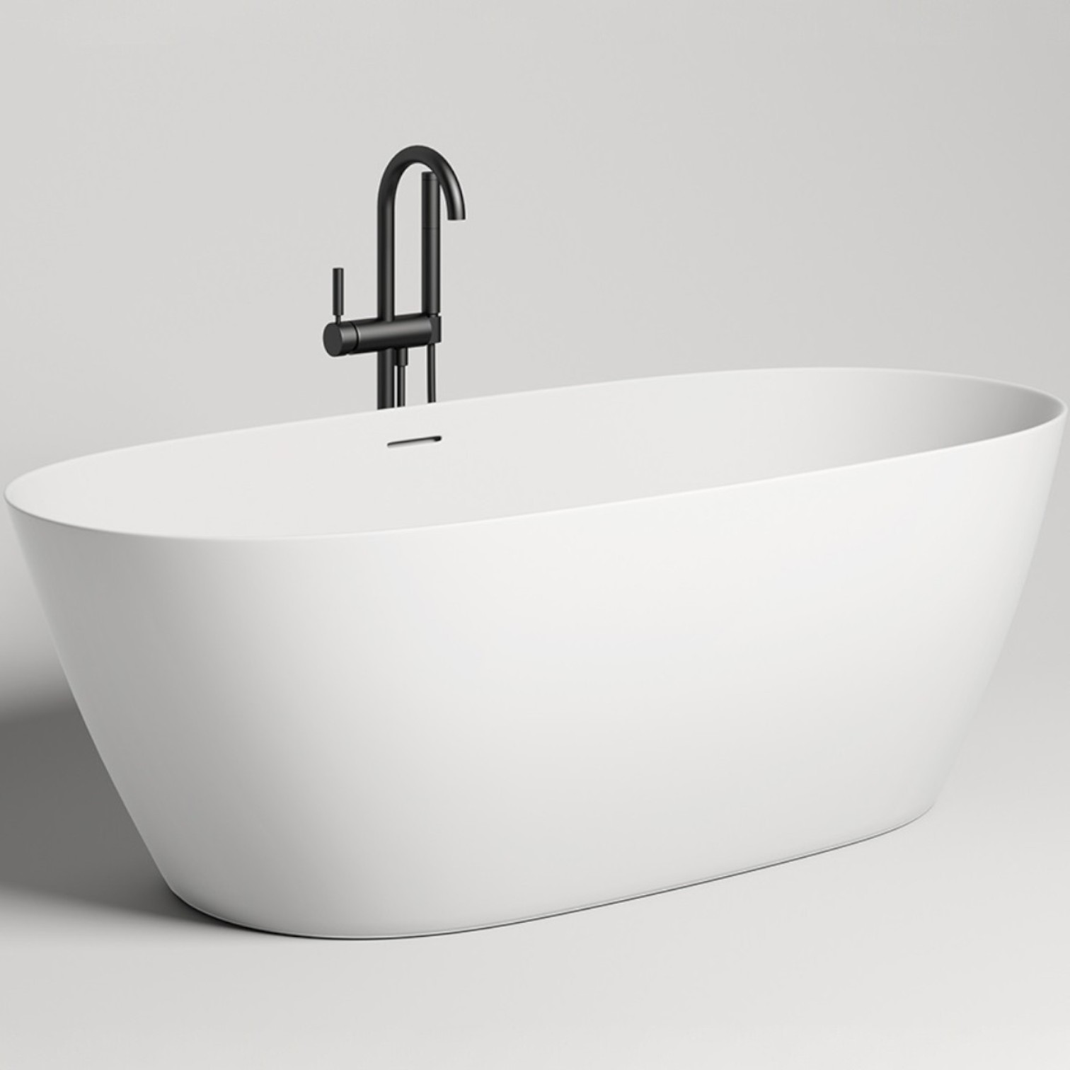 Ванна отдельностоящая Salini Sofia S-Sense 102511G 164.5x75.5x58 (белый глянцевый), донный клапан, сифон, слив-перелив