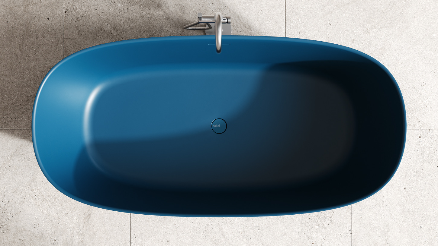 Ванна отдельностоящая Salini Sofia S-Sense 102519GF 185x90x60.5 (покраска RAL полностью, глянцевый), донный клапан, сифон, слив-перелив