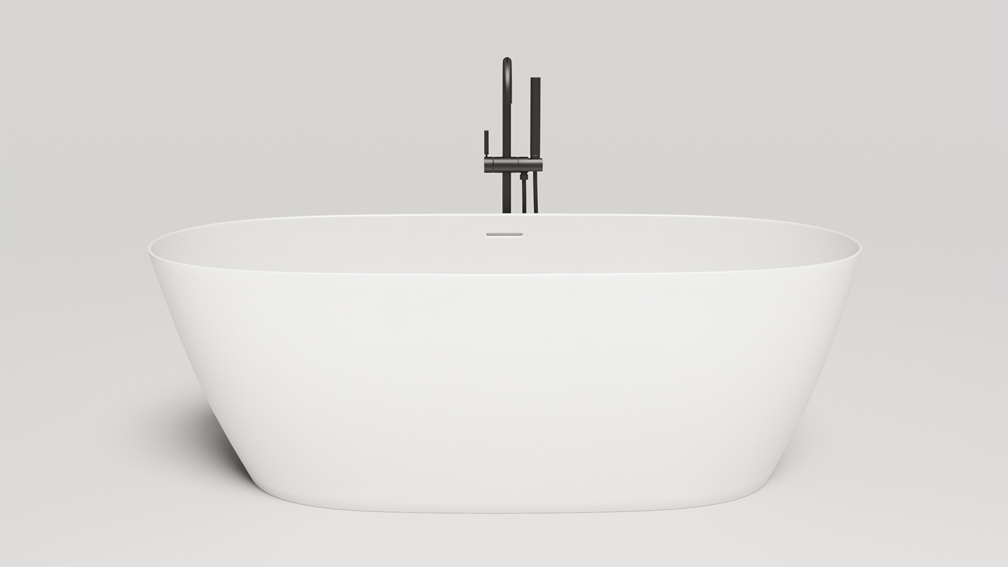 Ванна отдельностоящая Salini Sofia S-Stone 102529MF 185x90x60.5 (покраска RAL полностью, матовый), донный клапан, сифон, слив-перелив