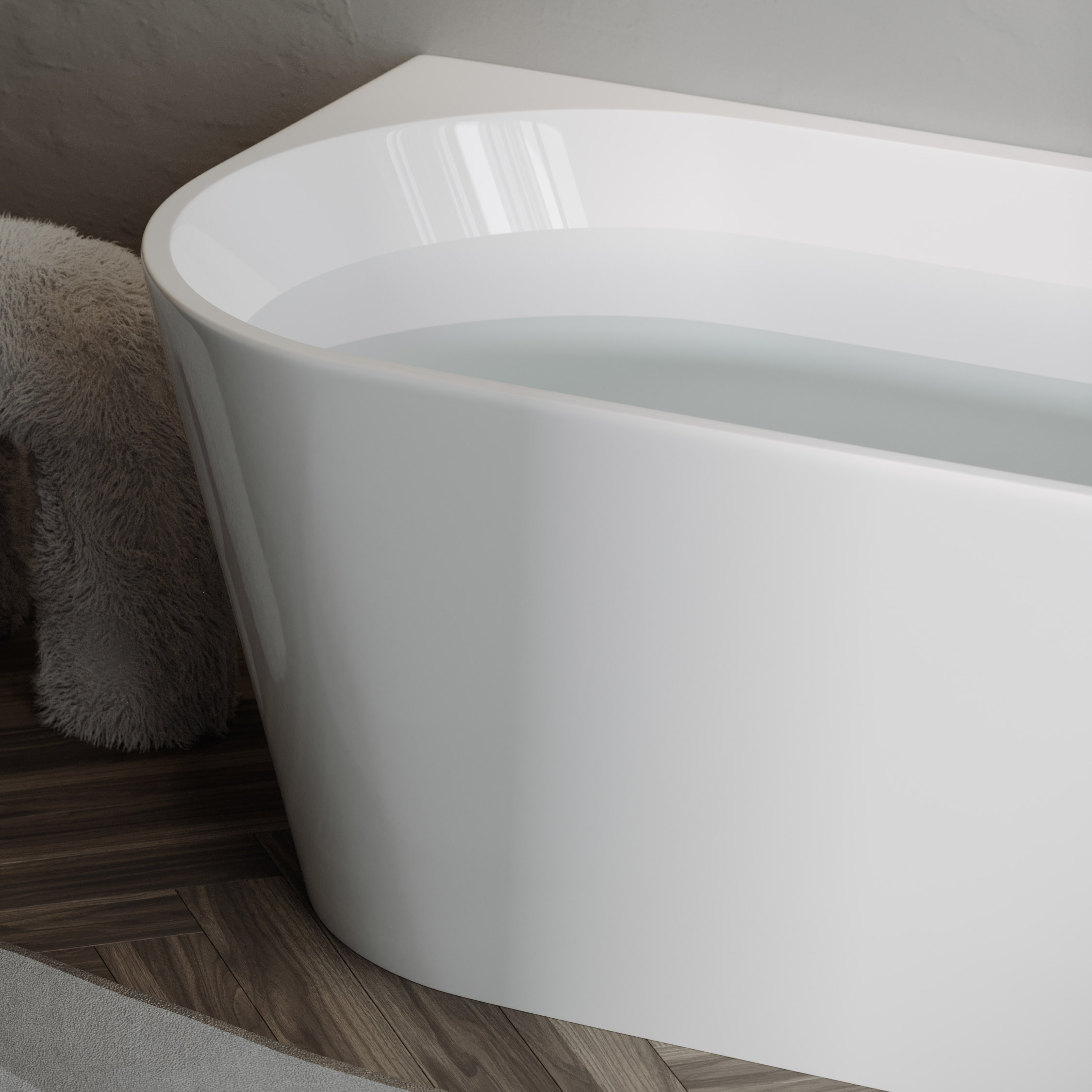 Ванна отдельностоящая Sancos First FB10 170x80 (белый), со сливом-переливом