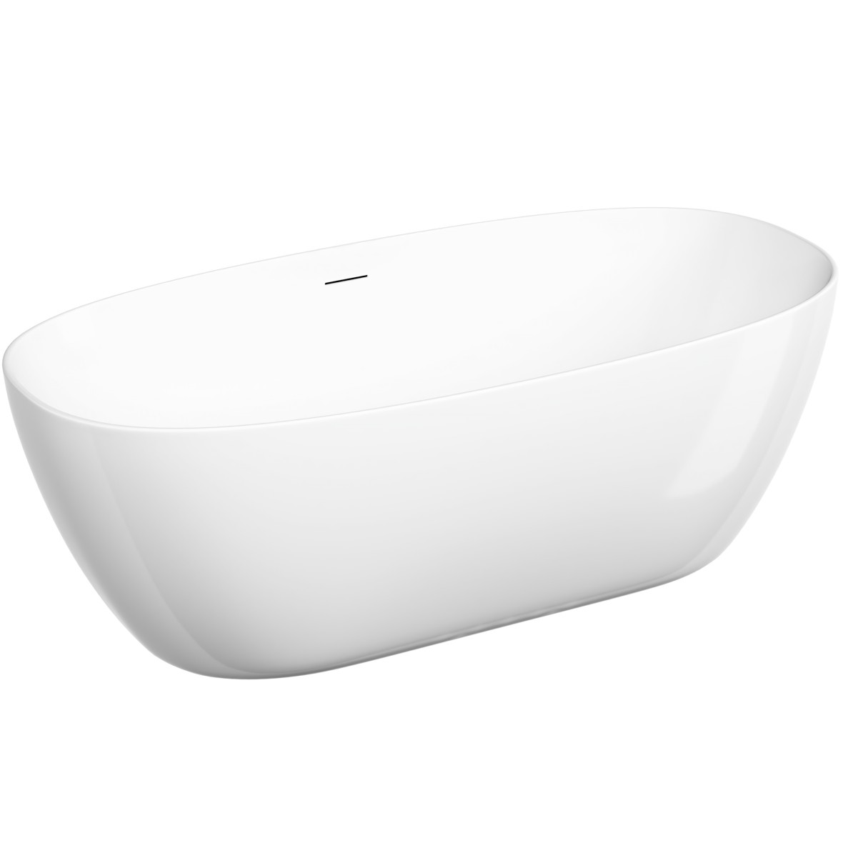 Ванна отдельностоящая Sancos Овал (Oval) FB21 170x80x58 (белый глянцевый), со сливом-переливом