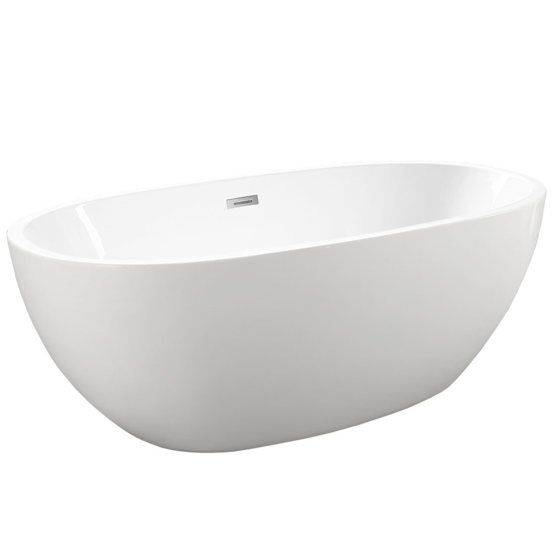 Ванна отдельностоящая Vincea VBT-509 165x75 (белый) , слив-перелив в комплекте