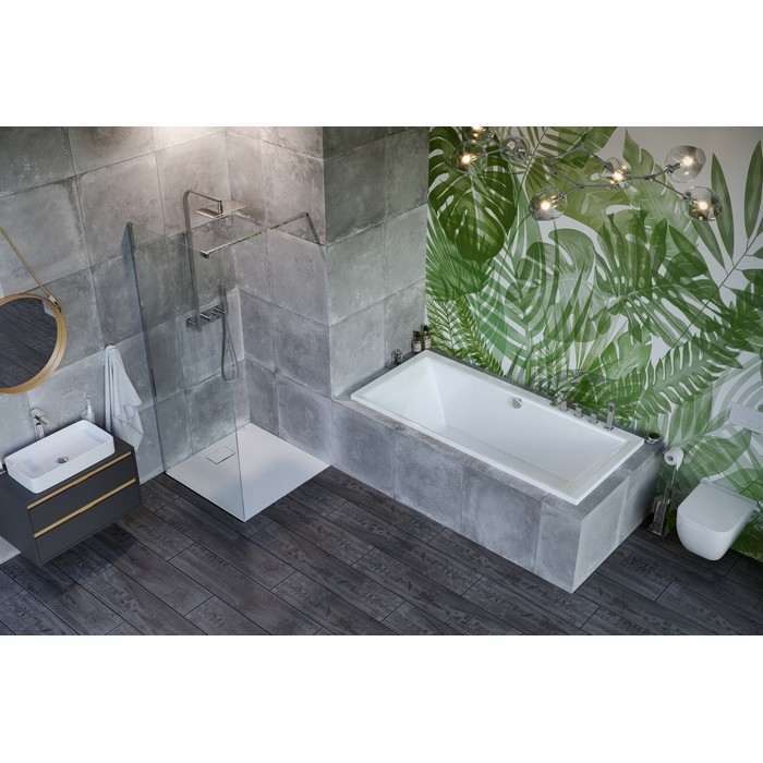 Ванна пристенная акриловая Excellent Crown Lux WAEX.CRG19WH 190x90 (белый глянцевый), без слива-перелива