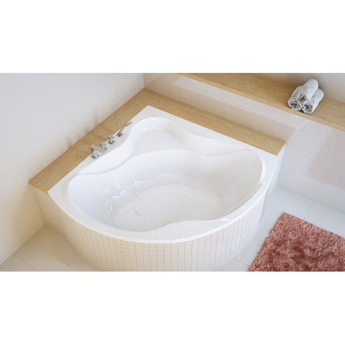 Ванна пристенная акриловая Excellent Konsul WAEX.KON15WH 150x150 (белый глянцевый), без слива-перелива 