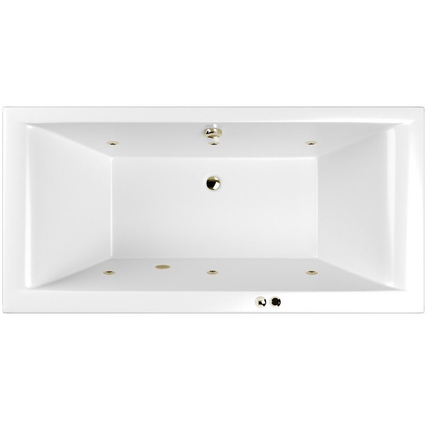 Ванна гидромассажная акриловая Whitecross Savia Duo SOFT 0103.170080.100.SOFT.BR 170x80 (белый глянцевый, бронза), каркас, слив-перелив