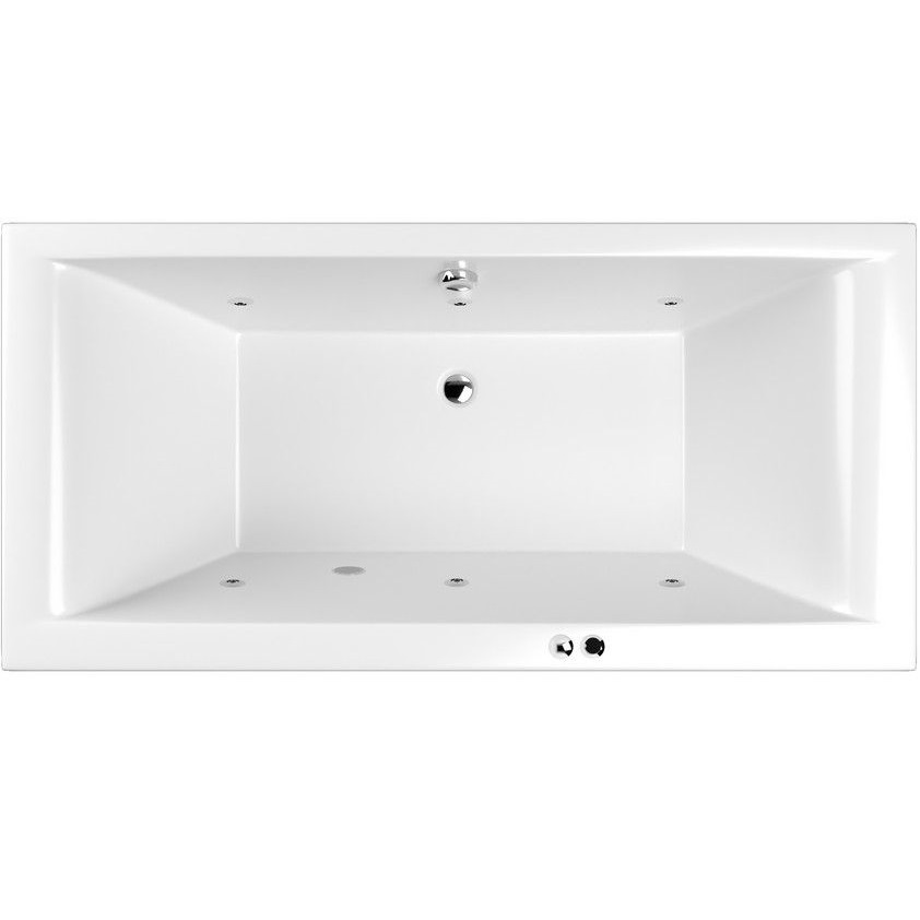 Ванна гидромассажная акриловая Whitecross Savia Duo SOFT 0103.170080.100.SOFT.CR 170x80 (белый глянцевый, хром), каркас, слив-перелив