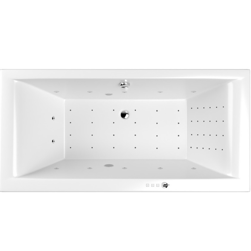 Ванна гидромассажная акриловая Whitecross Savia Duo NANO 0103.170080.100.NANO.CR 170x80 (белый глянцевый, хром), каркас, слив-перелив