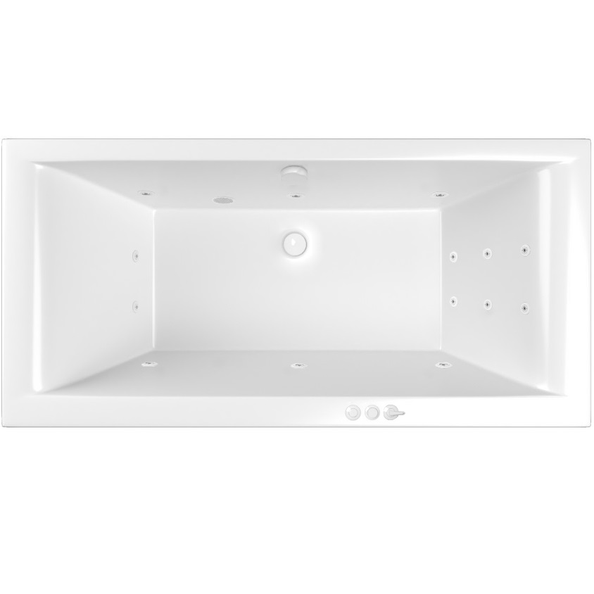 Ванна гидромассажная акриловая Whitecross Savia Duo SMART 0103.170080.100.SMART.WH 170x80 (белый глянцевый), каркас, слив-перелив