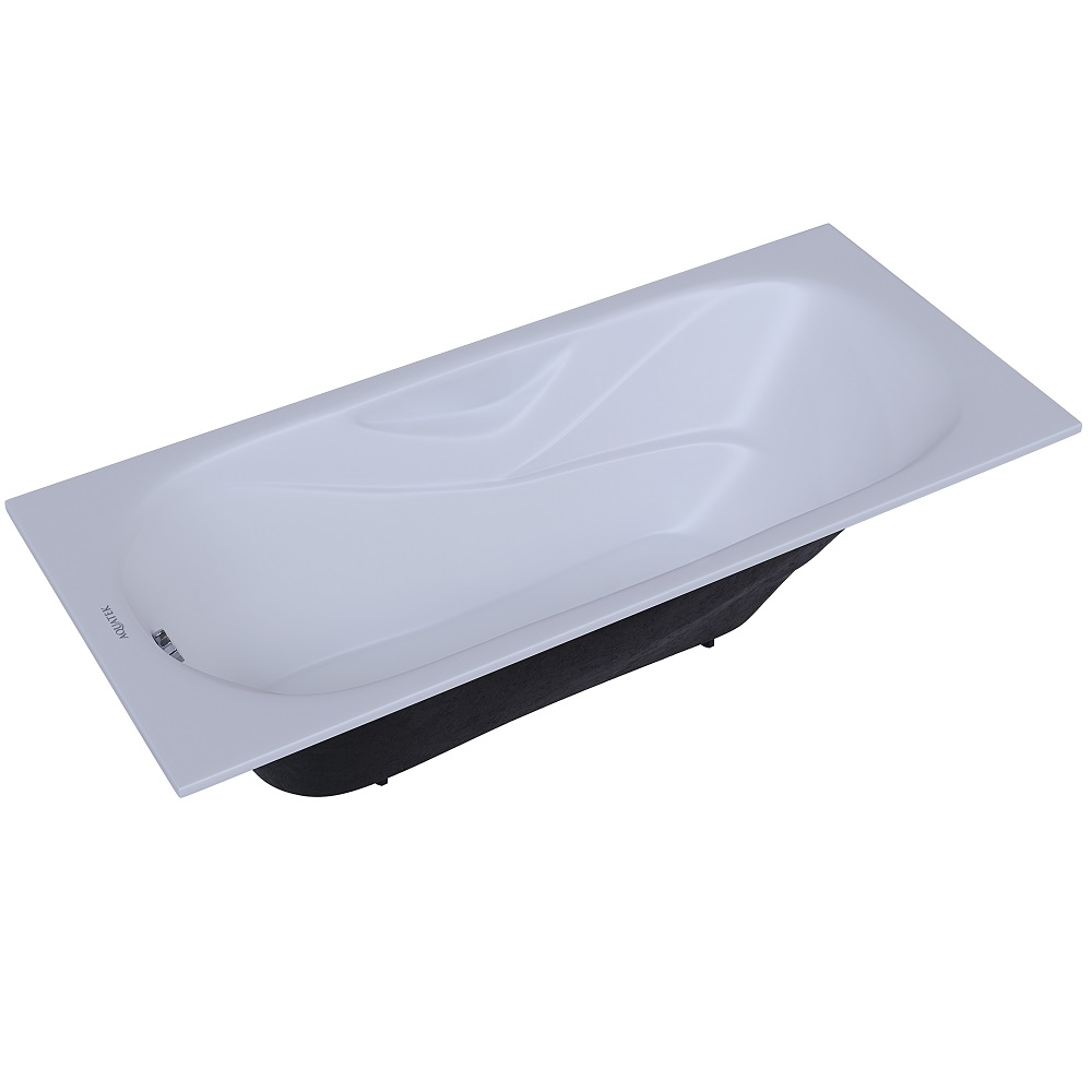 Ванна чугунная Aquatek Гамма AQ8080F-00 180x80 (белый), ножки в комплекте, без ручек, встраиваемая