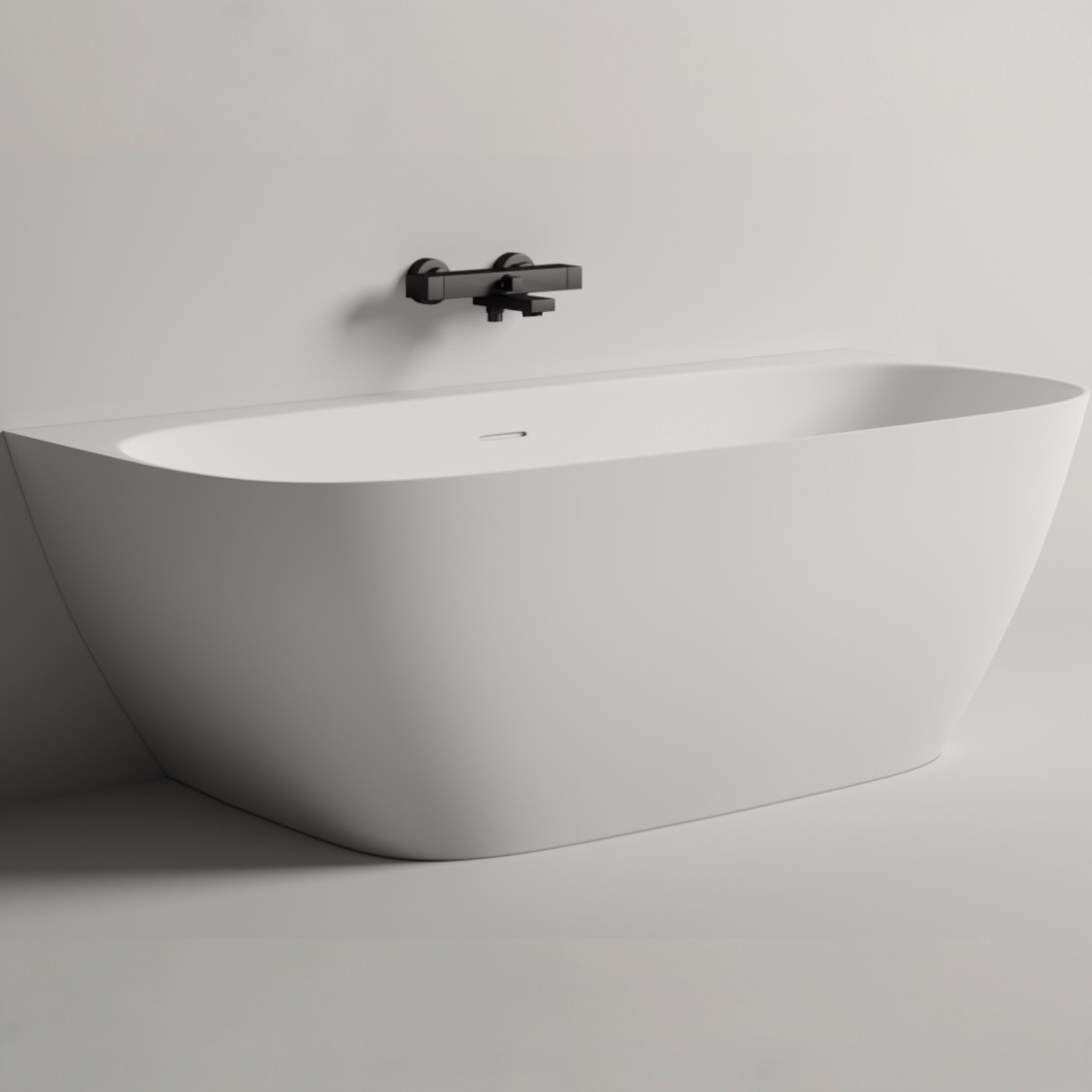 Ванна пристенная Salini S-Sense Sofia Wall 102512G 170x80x58 (белый глянцевый), донный клапан, сифон, слив-перелив