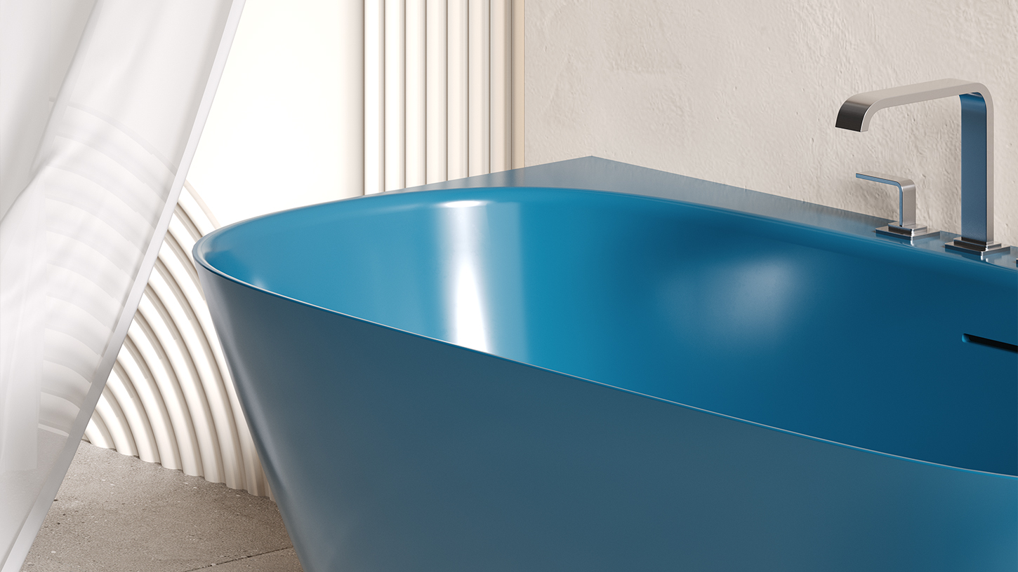 Ванна пристенная Salini S-Sense Sofia Wall 102517GF 160x80x59 (покраска RAL полностью, глянцевый), донный клапан, сифон, слив-перелив