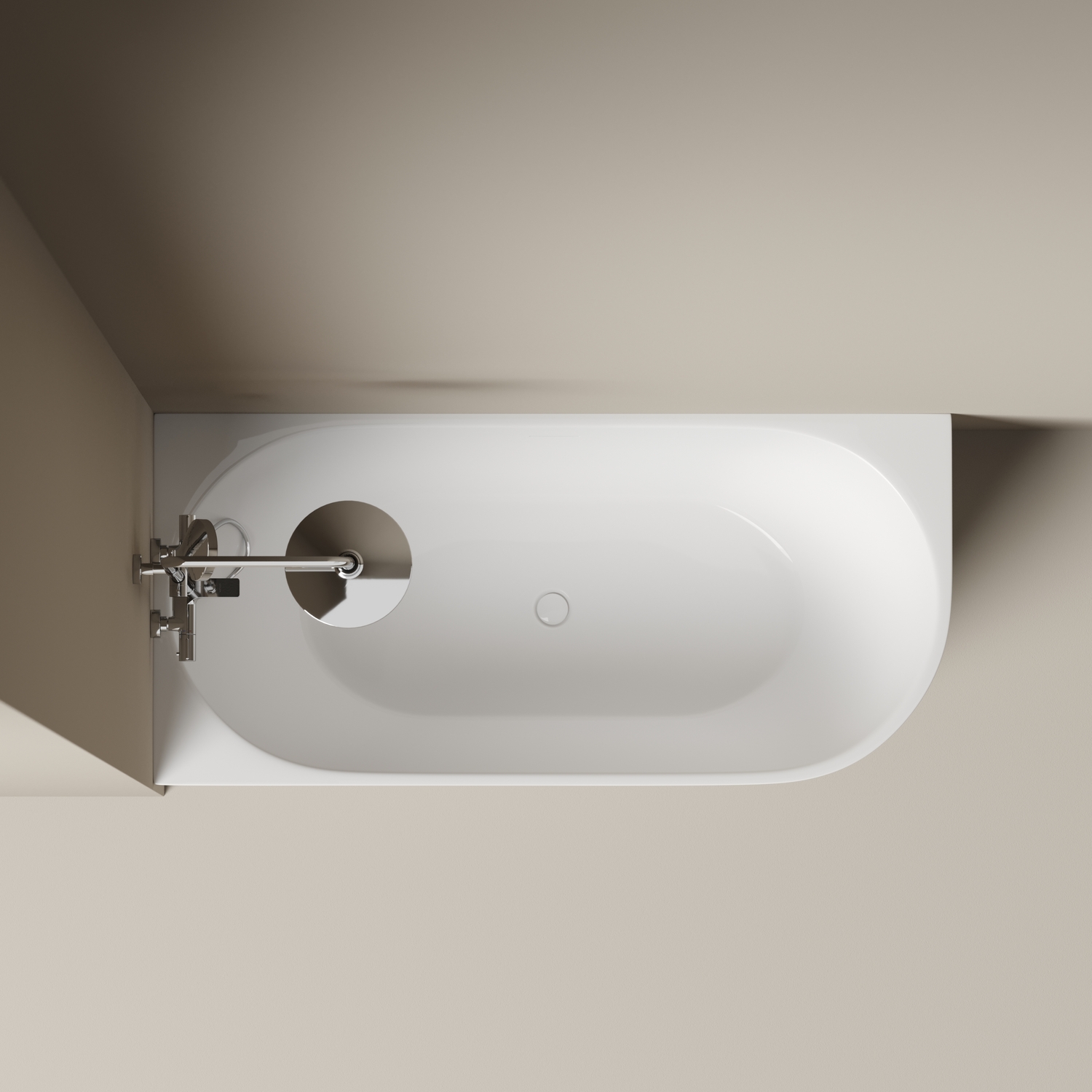 Ванна пристенная Sancos Грань (Edge) FB23L 170x80x58 (белый глянцевый), со сливом-переливом, левая