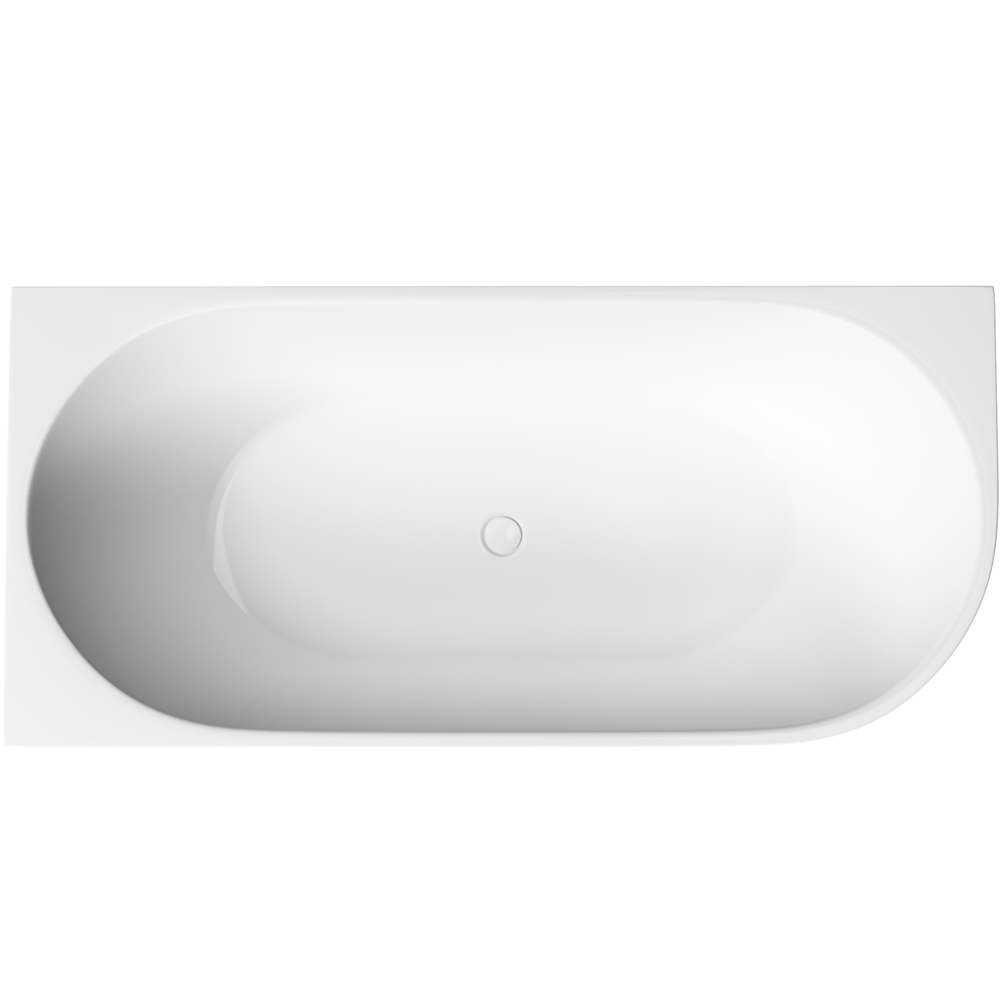 Ванна пристенная Sancos Грань (Edge) FB23L 170x80x58 (белый глянцевый), со сливом-переливом, левая