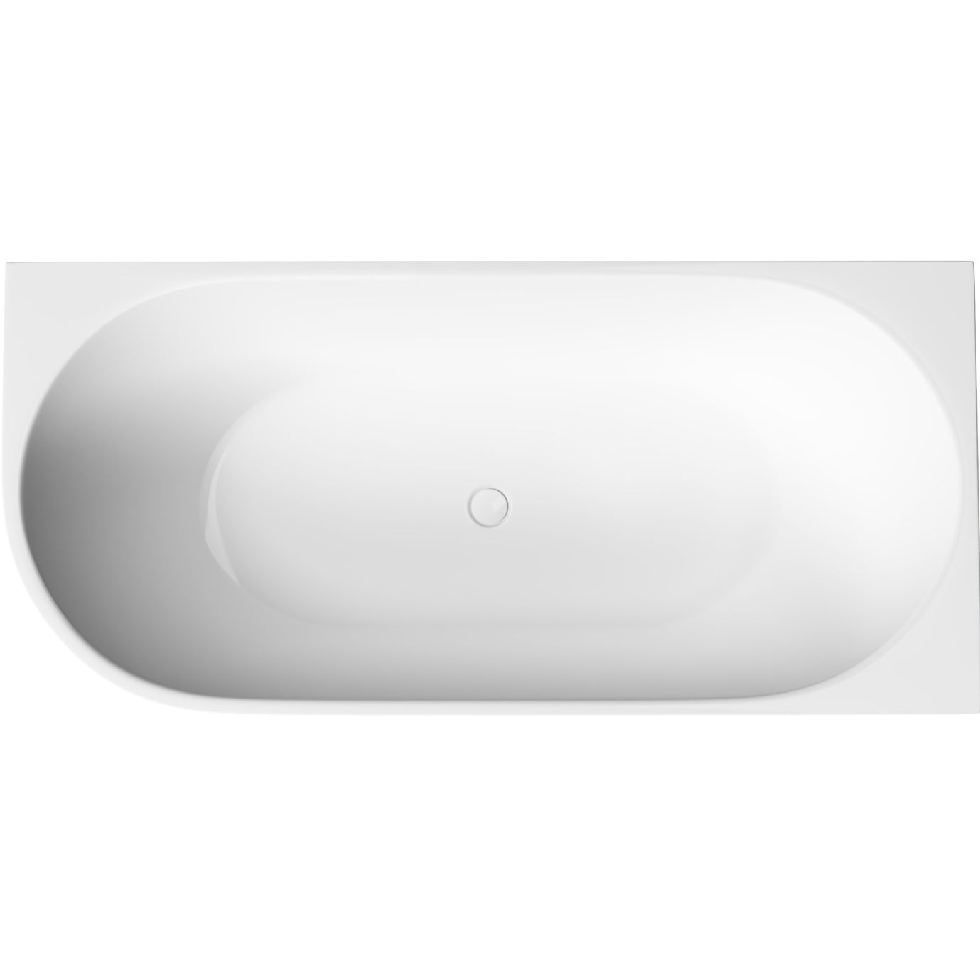 Ванна пристенная Sancos Грань (Edge) FB23R 170x80x58 (белый глянцевый), со сливом-переливом, правая