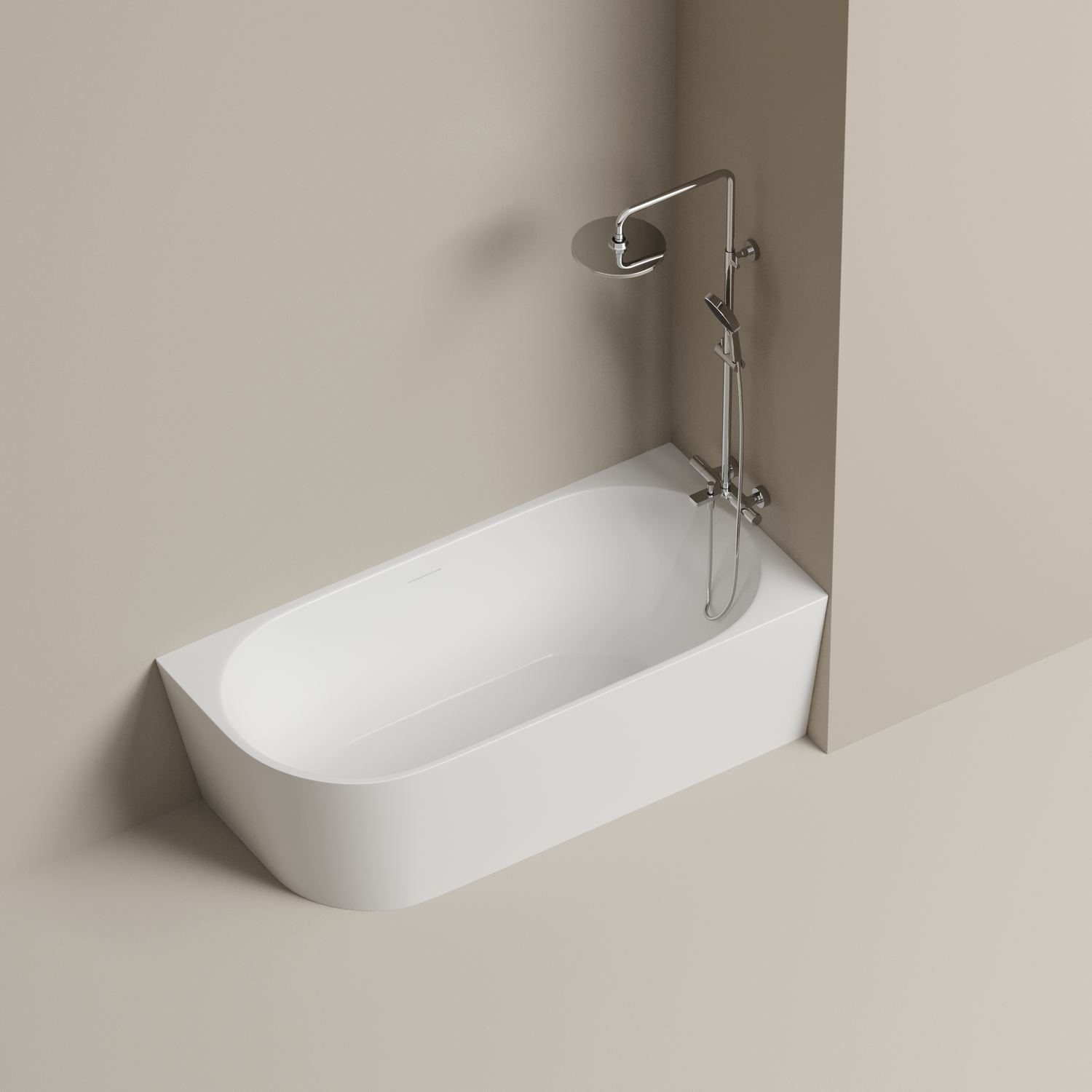Ванна пристенная Sancos Грань (Edge) FB23R 170x80x58 (белый глянцевый), со сливом-переливом, правая
