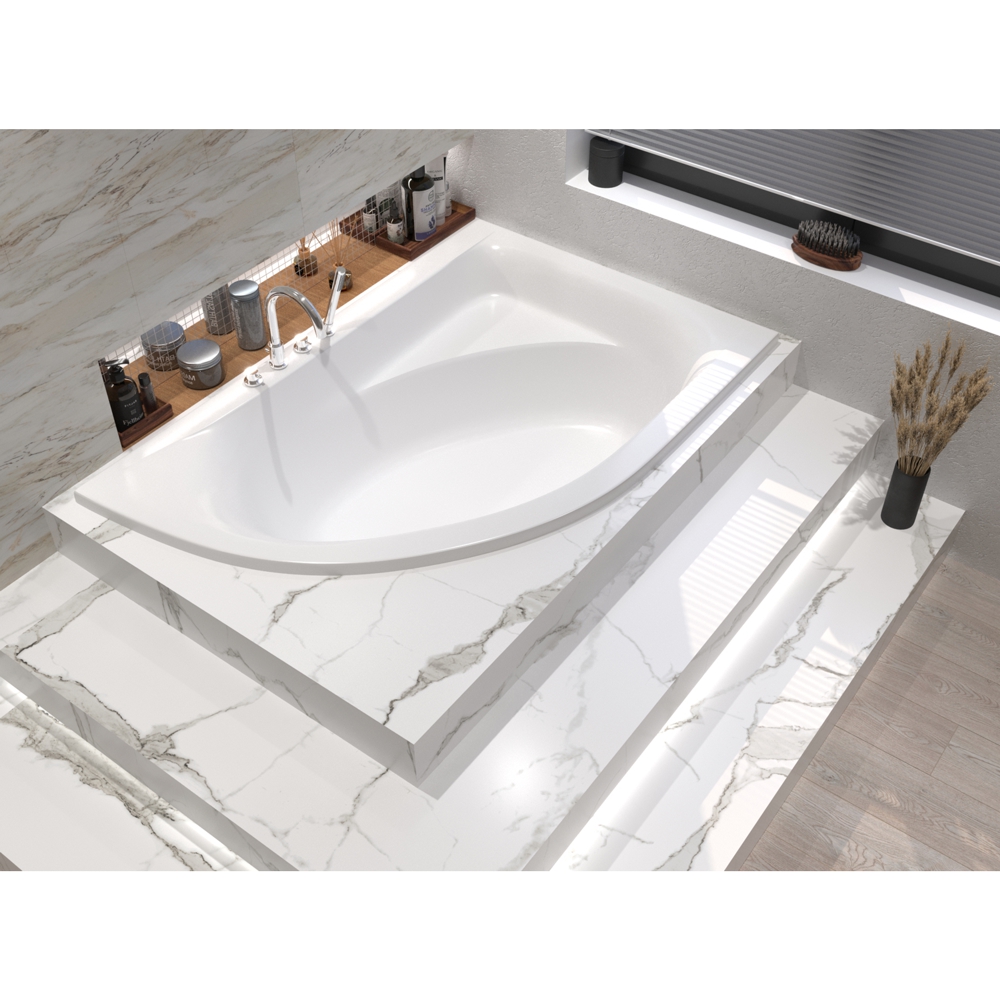 Ванна пристенная угловая Whitecross Aquarella 0108.170110.100 170x110 (белый глянцевый), без слива-перелива, левая