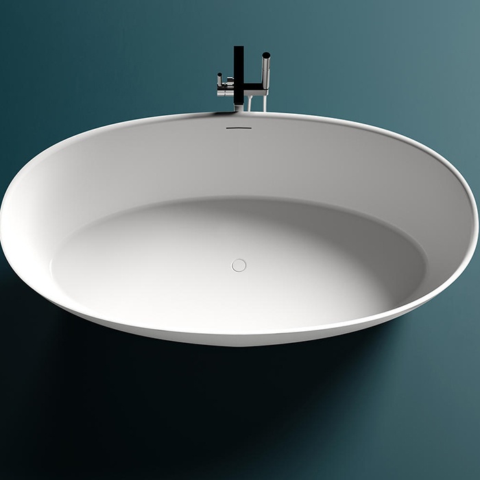 Ванна свободностоящая Salini S-Sense Alda Nuova 101911G 178x92x58 (белый глянцевый), донный клапан, сифон, слив-перелив