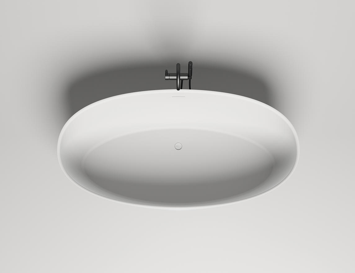 Ванна свободностоящая Salini S-Sense Alda Nuova 101911G 178x92x58 (белый глянцевый), донный клапан, сифон, слив-перелив