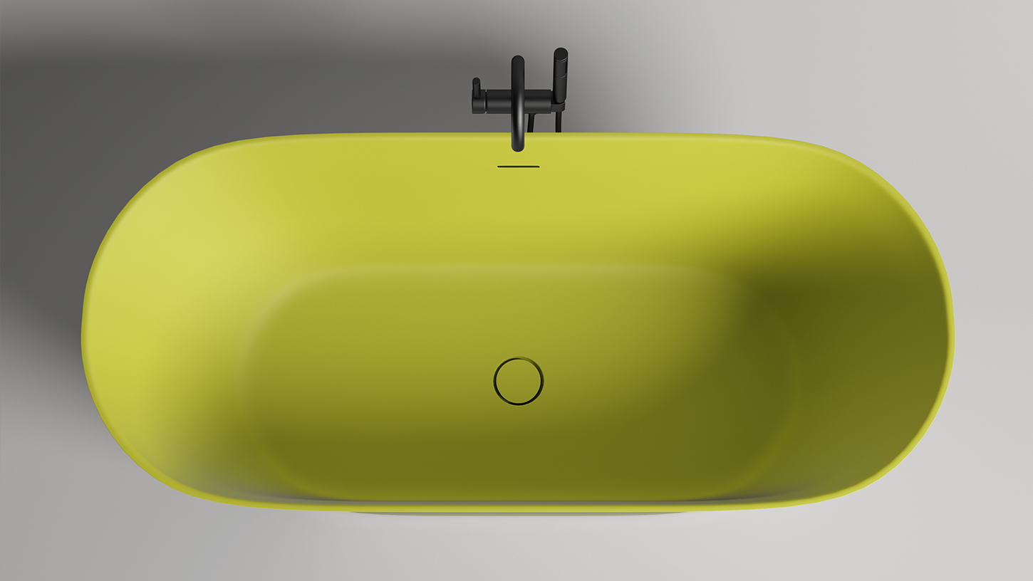 Ванна свободностоящая Salini S-Sense Mona 102911GF 180.7х81.5х59 (покраска полностью), донный клапан, сифон, слив-перелив