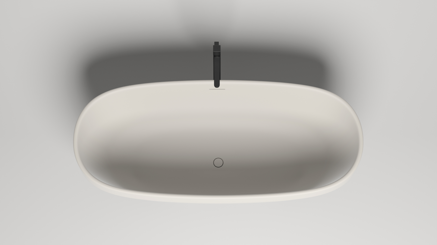 Ванна свободностоящая Salini S-Stone Greca 103121MF 180x80x60 (покраска по RAL полностью), донный клапан, сифон, слив-перелив