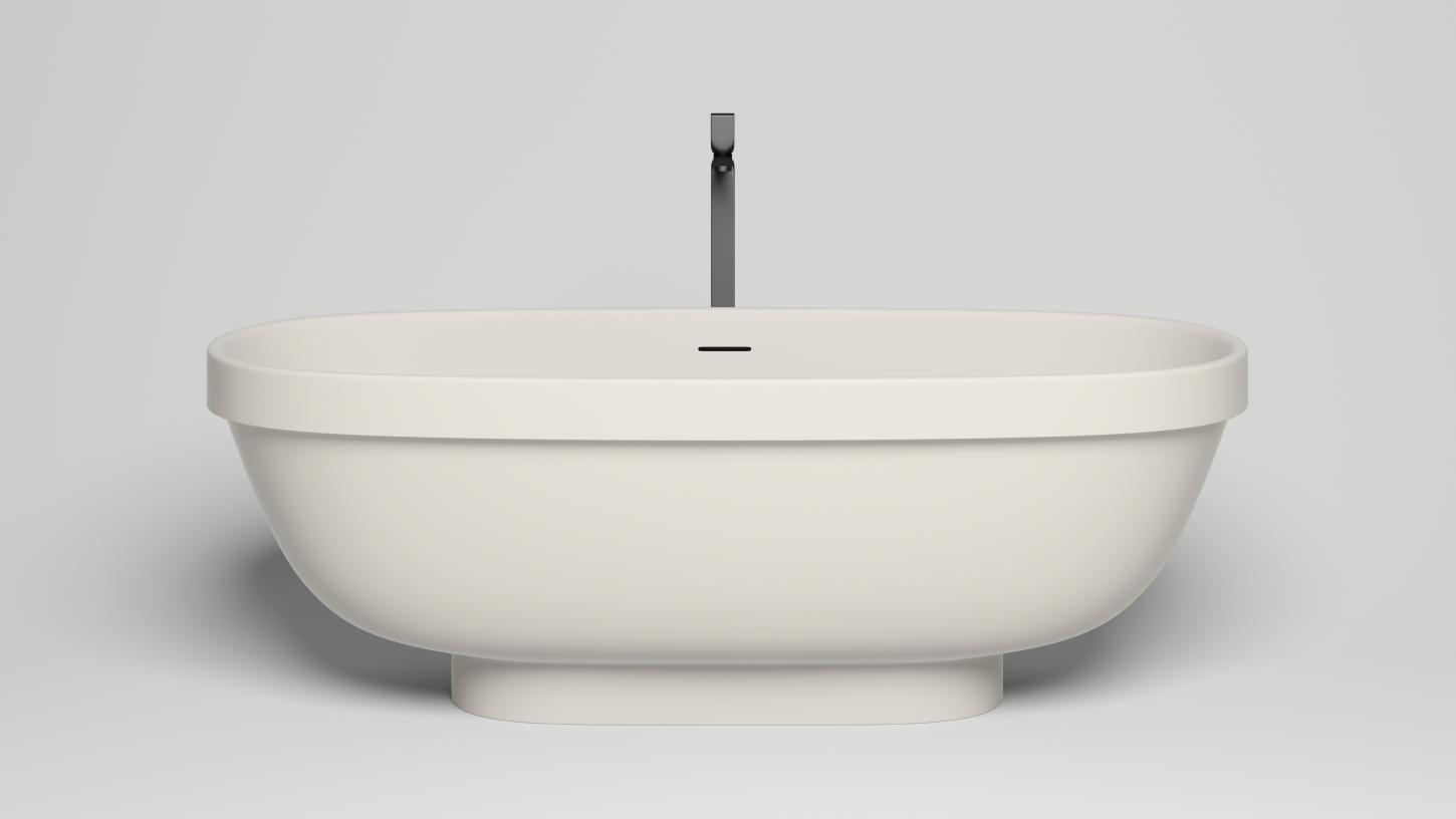 Ванна свободностоящая Salini S-Stone Greca 103121MF 180x80x60 (покраска по RAL полностью), донный клапан, сифон, слив-перелив