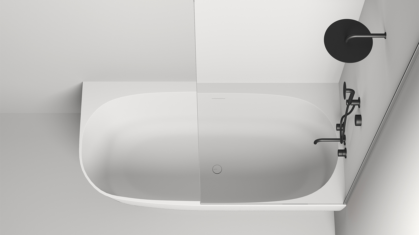 Ванна угловая Salini S-Sense Sofia Corner R 102514G 170x85x59 (белый глянцевый), донный клапан, сифон, слив-перелив, правосторонняя