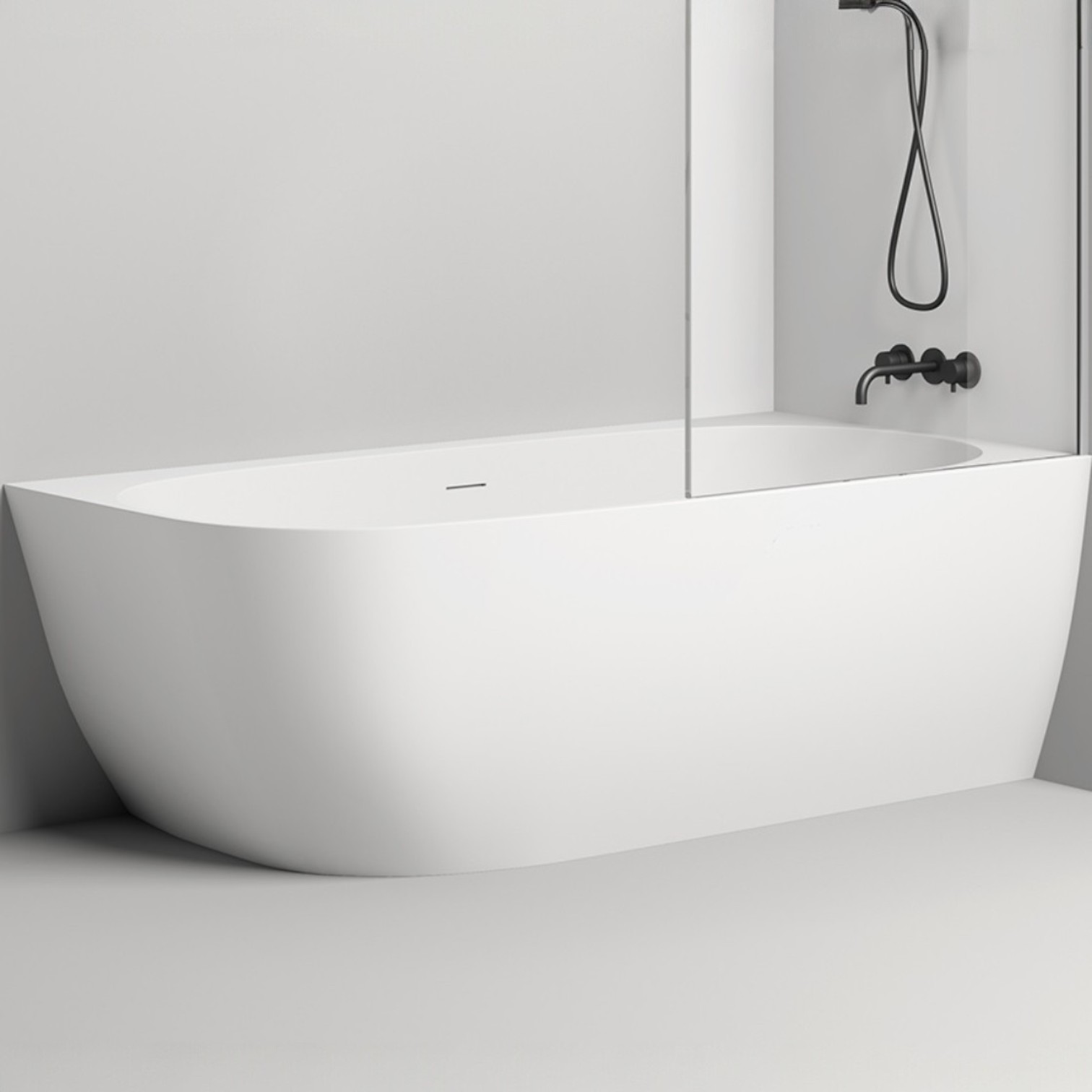 Ванна угловая Salini S-Stone Sofia Corner R 102524M 170x85x59 (белый матовый), донный клапан, сифон, слив-перелив, правосторонняя