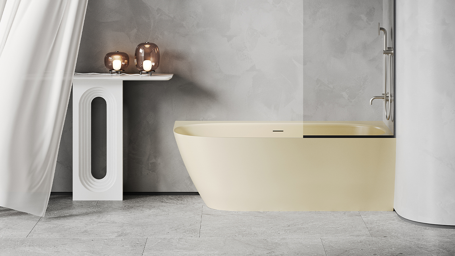 Ванна угловая Salini S-Stone Sofia Corner R 102524MF 170x85x59 (покраска RAL полностью, матовый), донный клапан, сифон, слив-перелив, правосторонняя