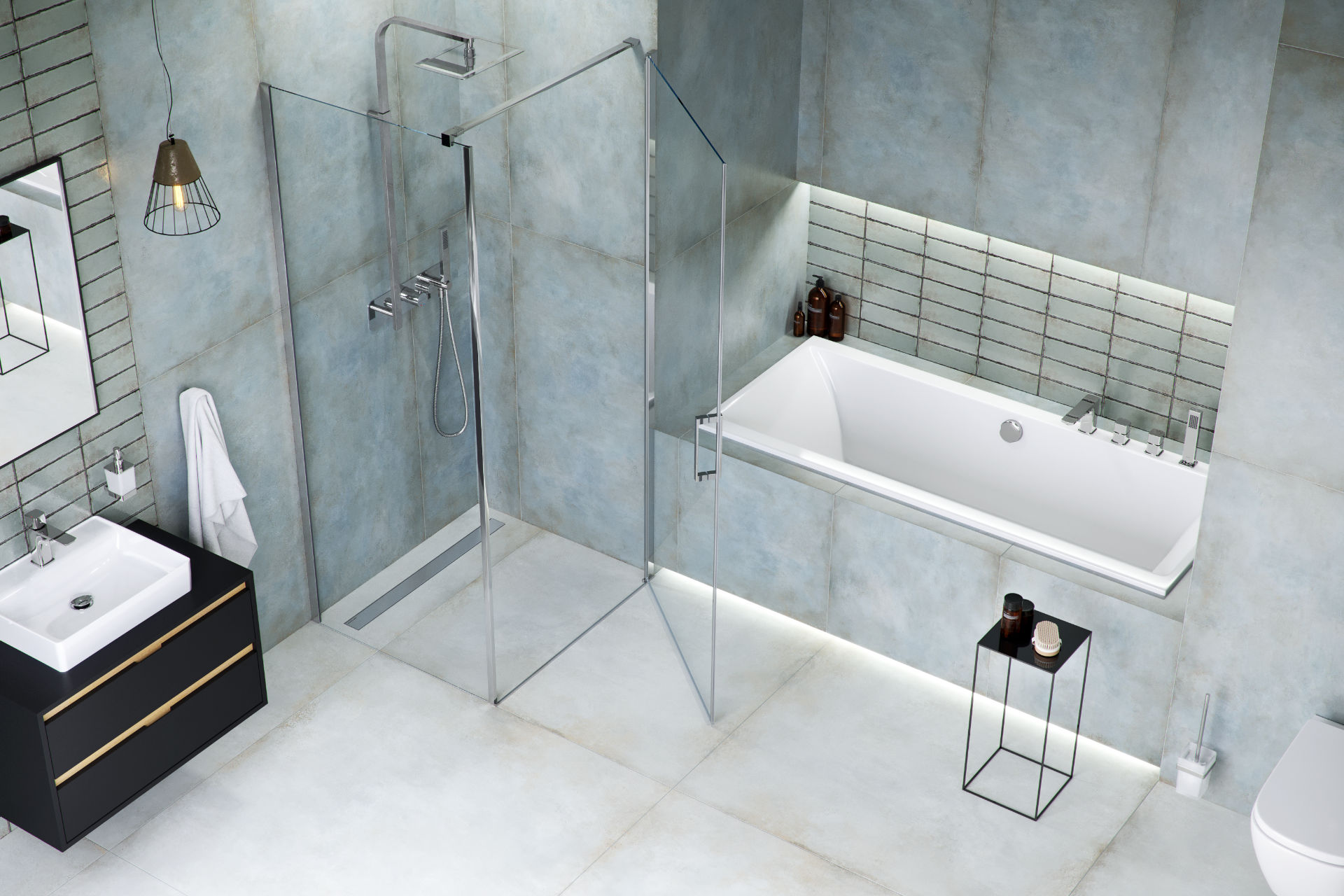 Ванна встраиваемая акриловая Excellent Pryzmat Slim WAEX.PRY17WHS 170x75 (белый глянец), без слива-перелива