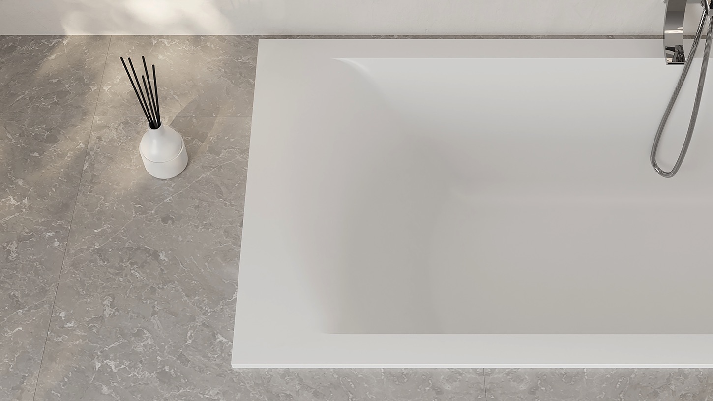 Ванна встраиваемая Salini S-Sense Cascata Kit 104513M 180.6x80.2x60 (белый матовый), донный клапан, сифон, слив-перелив