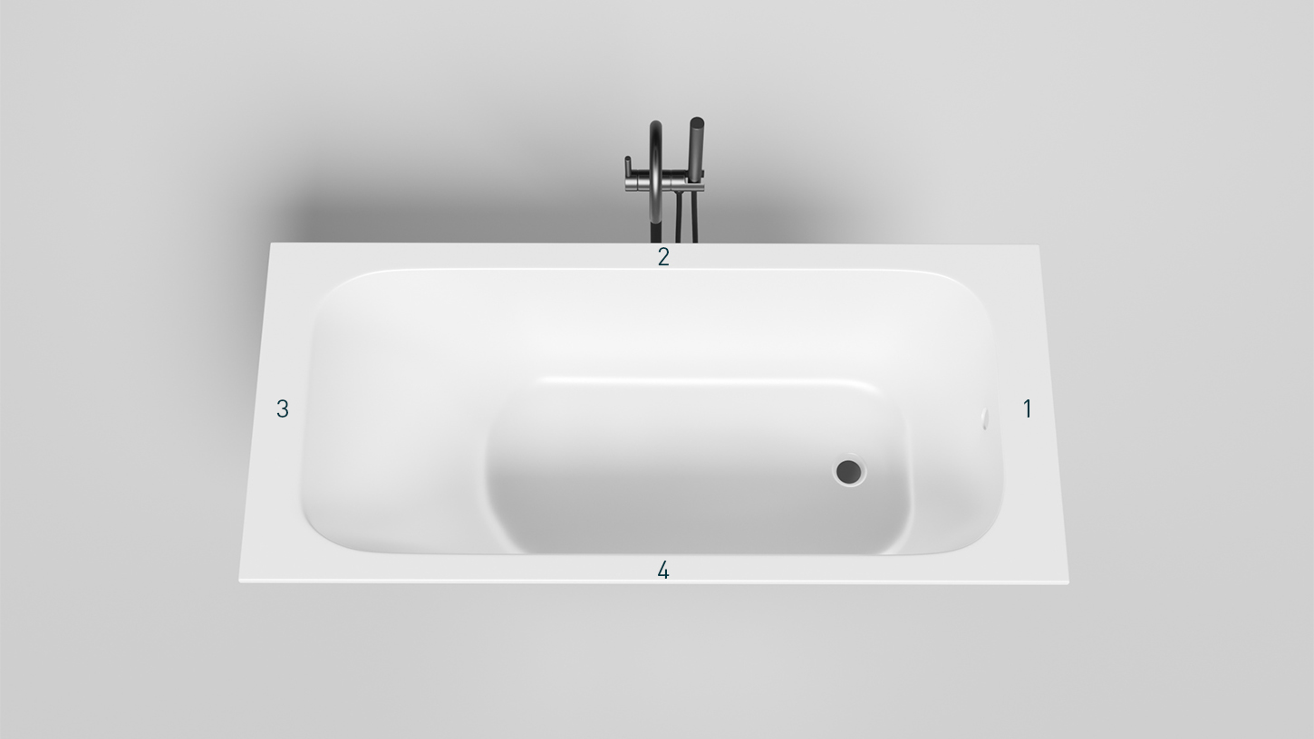 Ванна встраиваемая Salini S-Stone Orlanda 102026M 170x80x60 (белый матовый), без донного клапана