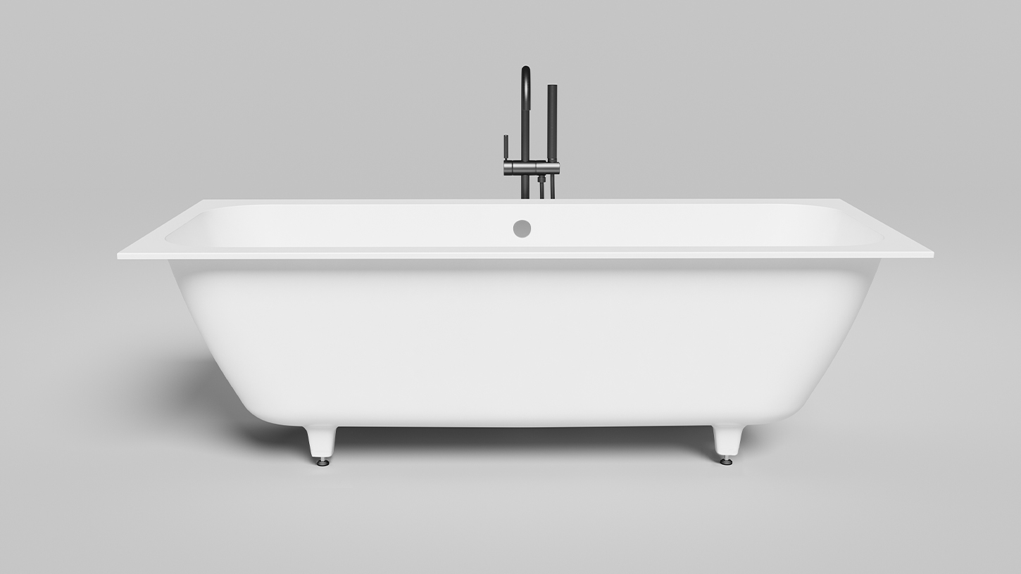 Ванна встраиваемая Salini S-Stone Orlanda Axis 103222M 180x80x60 (белый матовый), без донного клапана