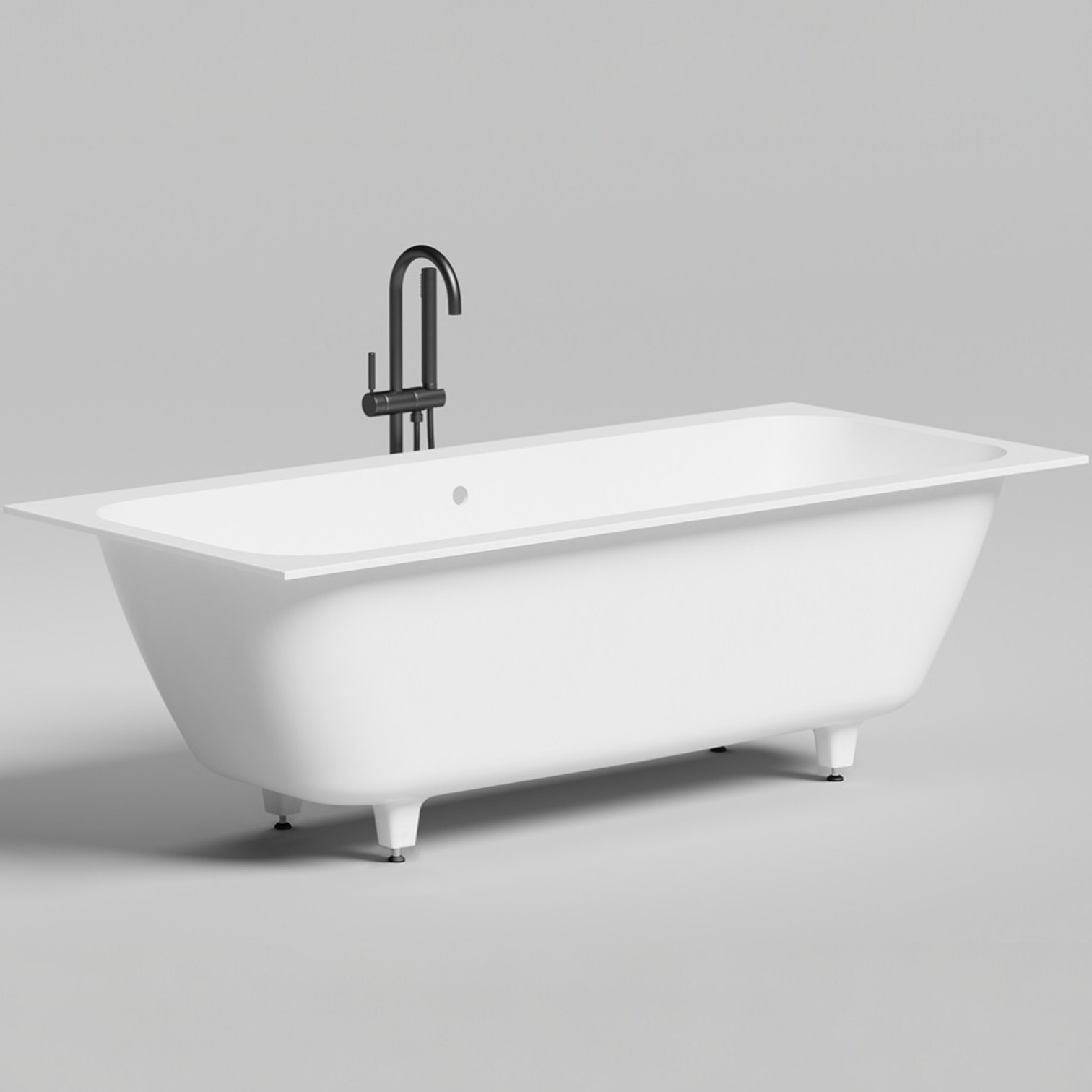 Ванна встраиваемая Salini S-Stone Orlanda Axis 103222M 180x80x60 (белый матовый), без донного клапана