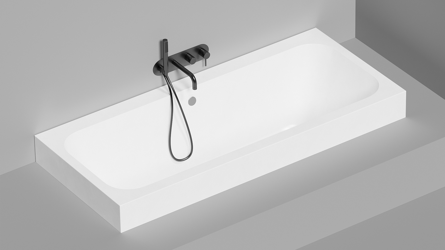 Ванна встраиваемая Salini S-Stone Orlanda Axis 103222M 180x80x60 (белый матовый), без донного клапана