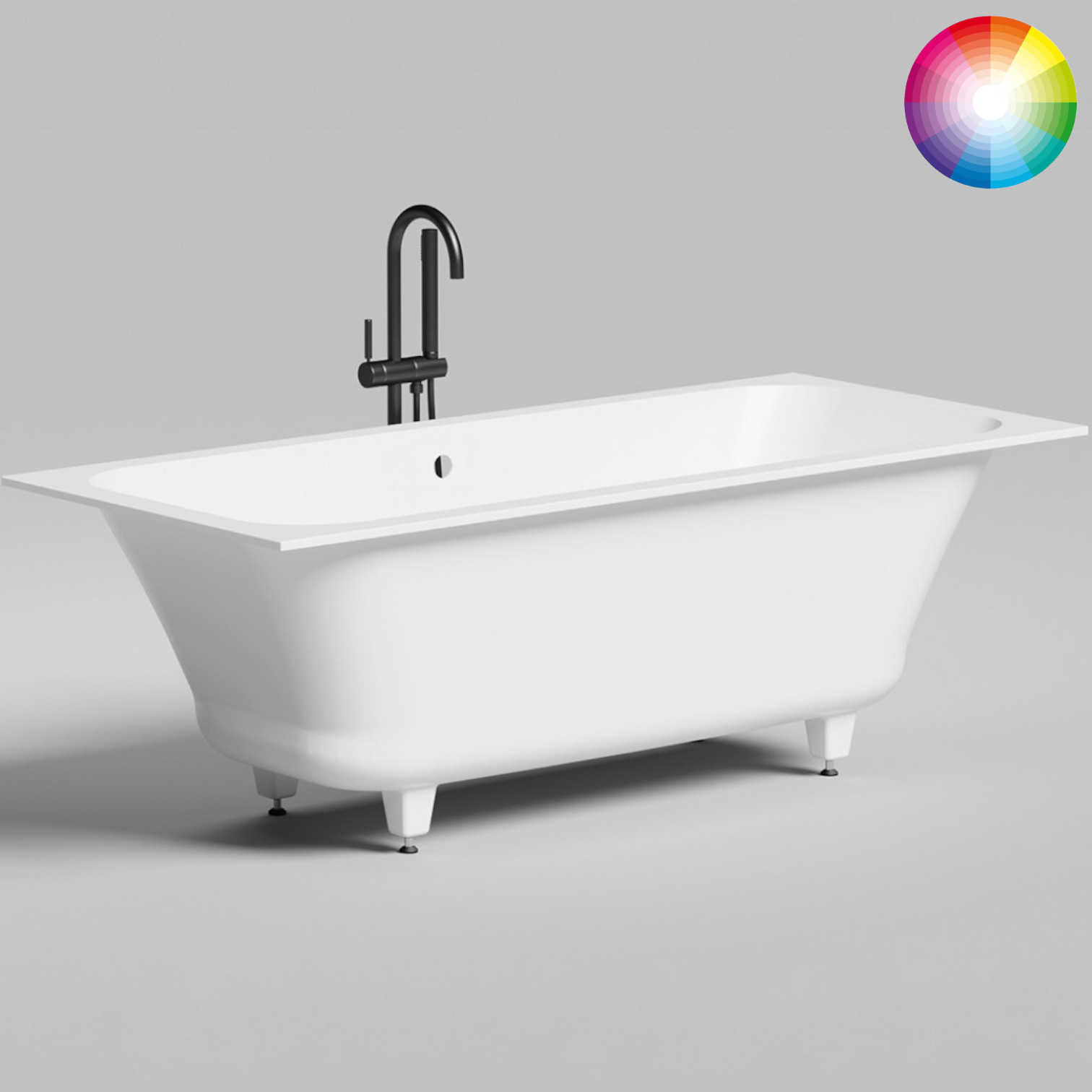 Ванна встраиваемая Salini S-Sense Orlanda Axis 103213GF 170x75x60 (покраска RAL полностью, глянцевый), без донного клапана