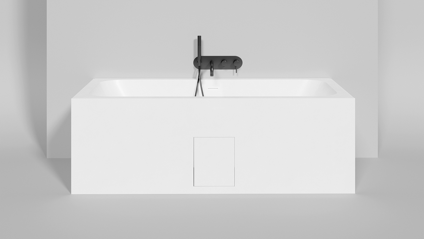 Ванна встраиваемая Salini S-Sense Orlanda Axis Kit 103312G 180x80x60 (белый глянцевый), донный клапан, сифон, слив-перелив
