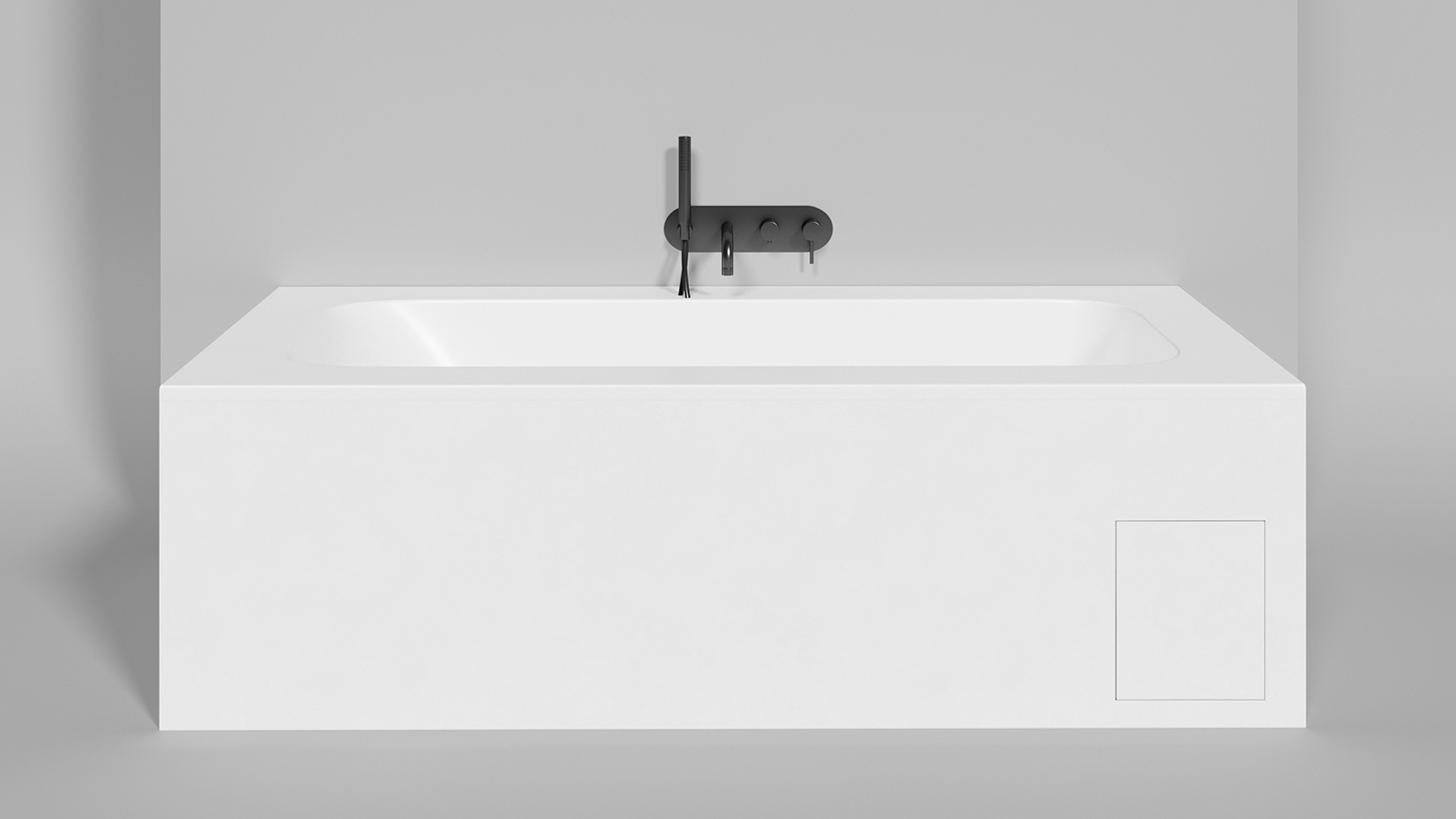 Ванна встраиваемая Salini S-Sense Orlanda Plus Kit 102114GF 190x100.4x60 (покраска RAL полностью, глянцевый), донный клапан, сифон, слив-перелив