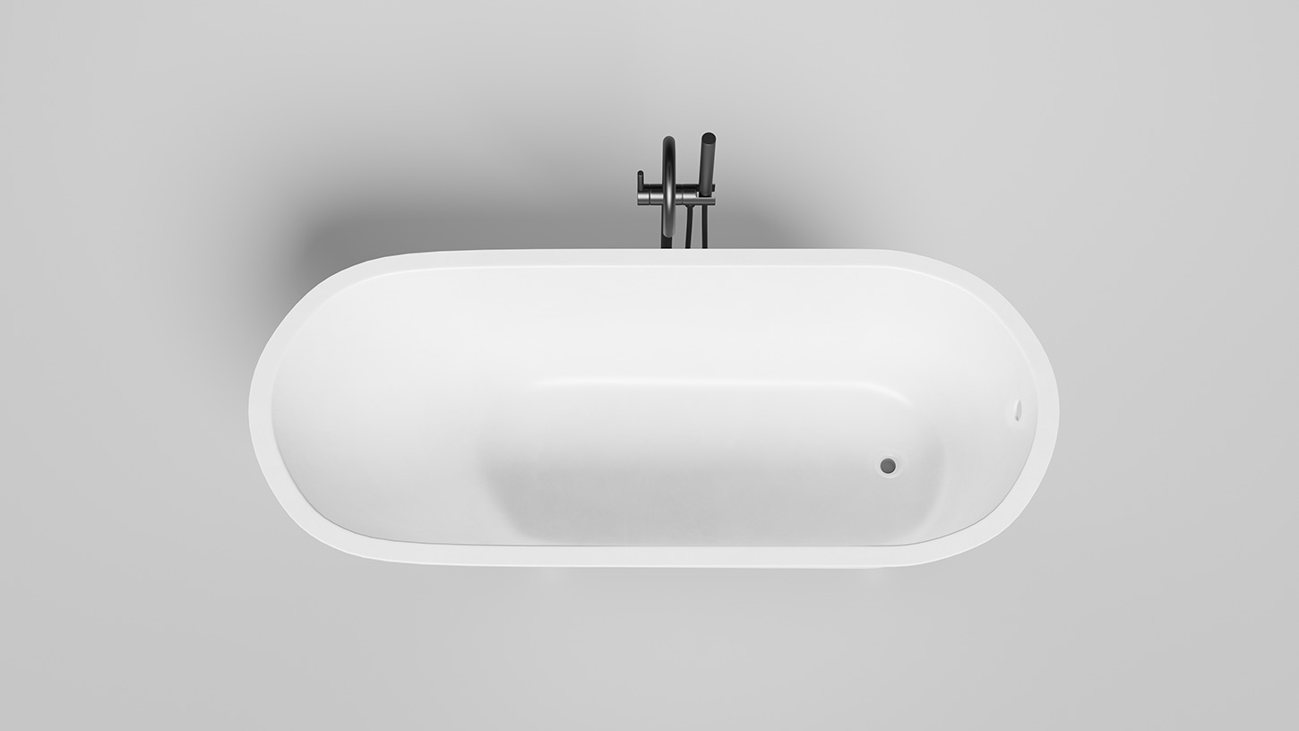 Ванна встраиваемая Salini S-Stone Ornella 102321M 170x75x60 (белый матовый), без донного клапана