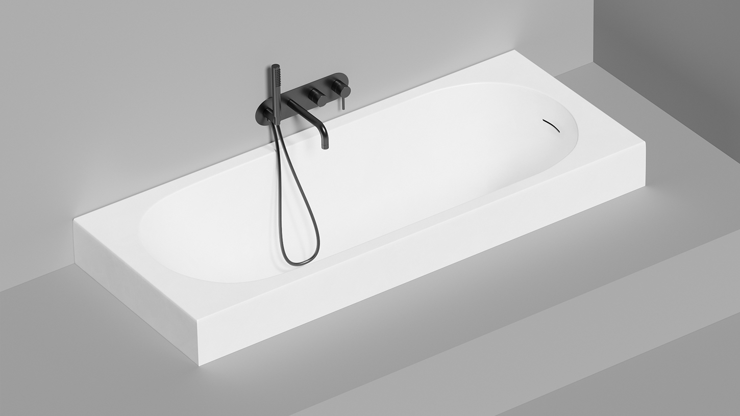Ванна встраиваемая Salini S-Sense Ornella Kit 102414G 170x80x60 (белый глянцевый),  донный клапан, сифон, слив-перелив
